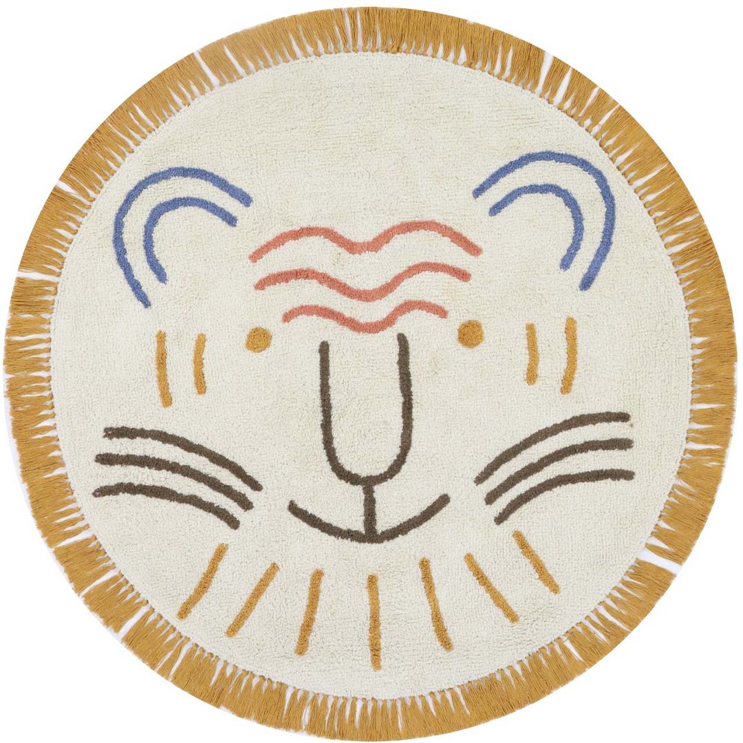 tapis petit vloerkleed lion leo - 100x100 cm