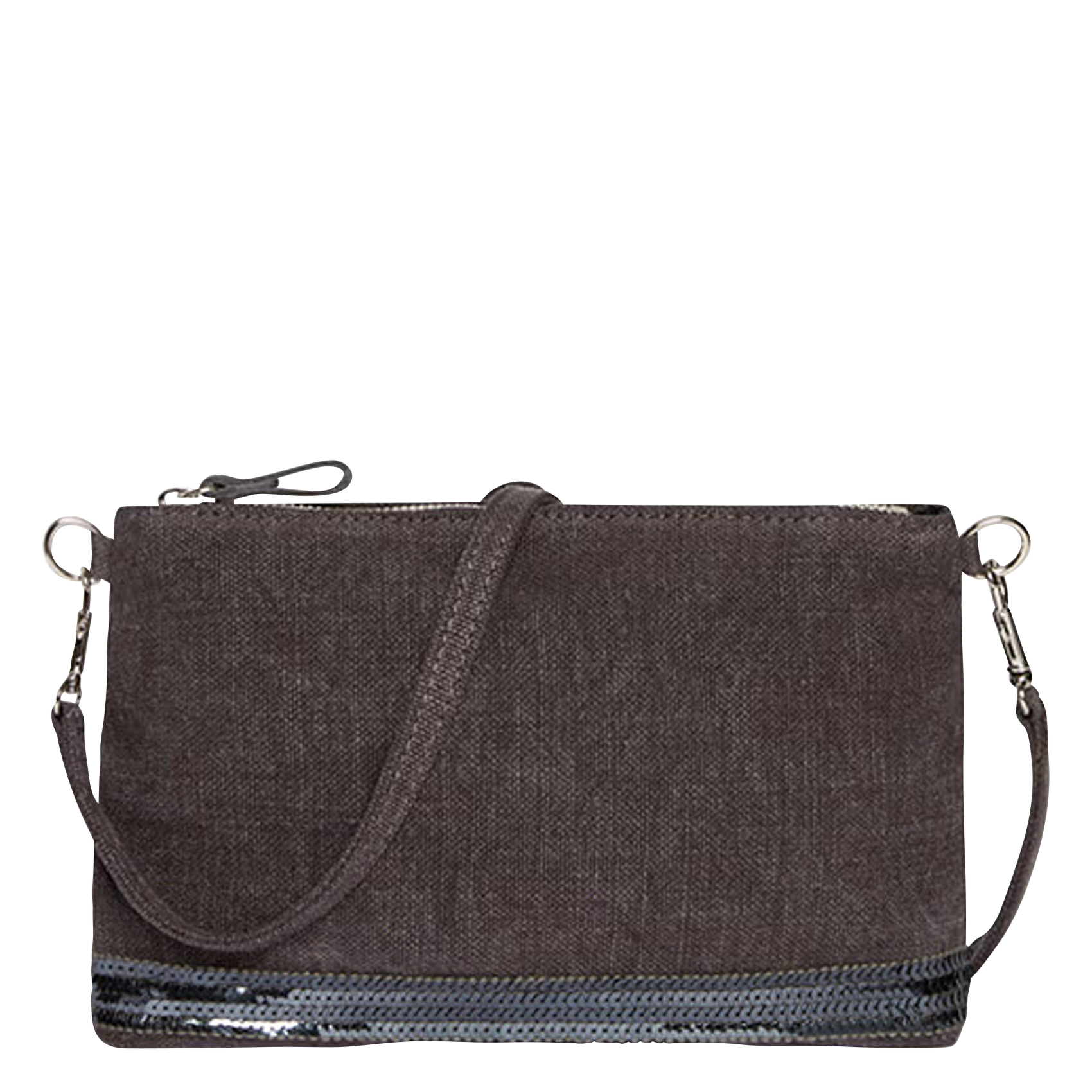 Pochette bandoulière en lin | Marron