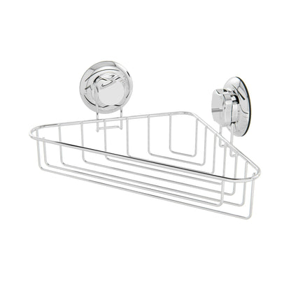 Etagère d'angle à ventouses Bestlock chrome