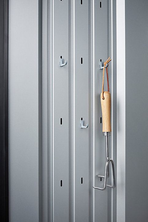 Armoire de terrasse métal Biohort Romeo M gris foncé métallique l.132 x P.57x H.140cm