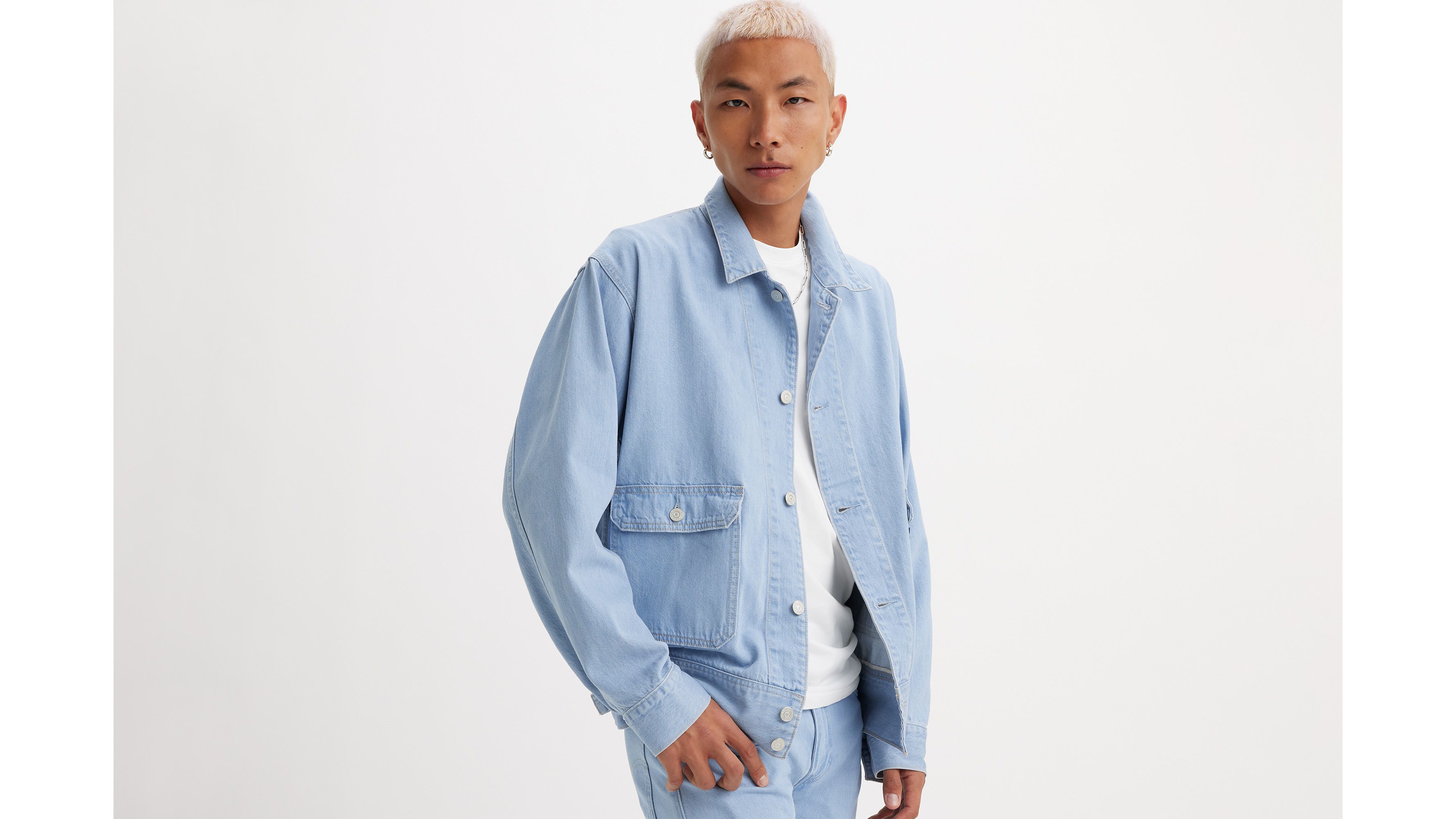 Veste Trucker utilitaire - Seasonal Rinse - Bleu