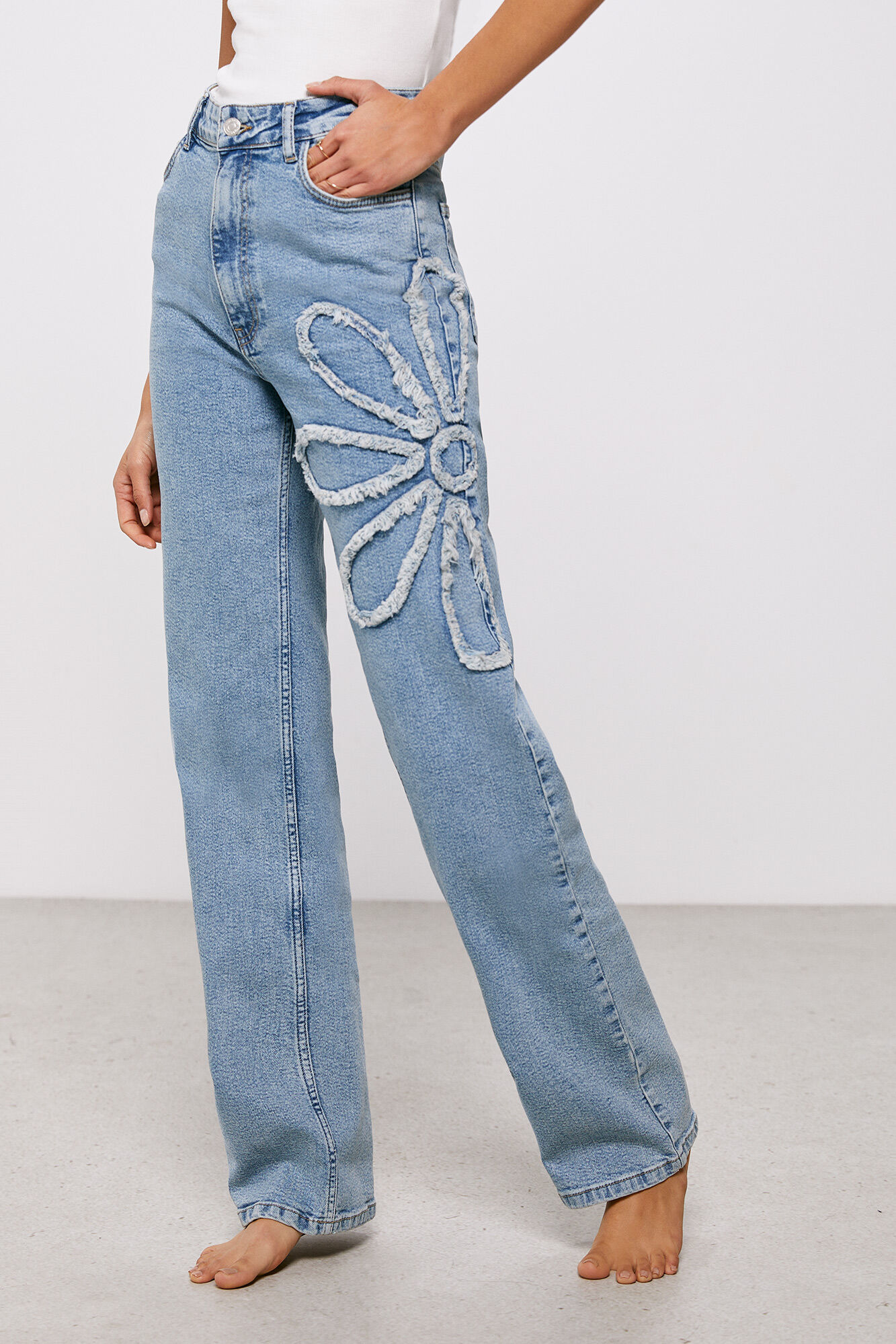 Fleur Jeans - azul médio