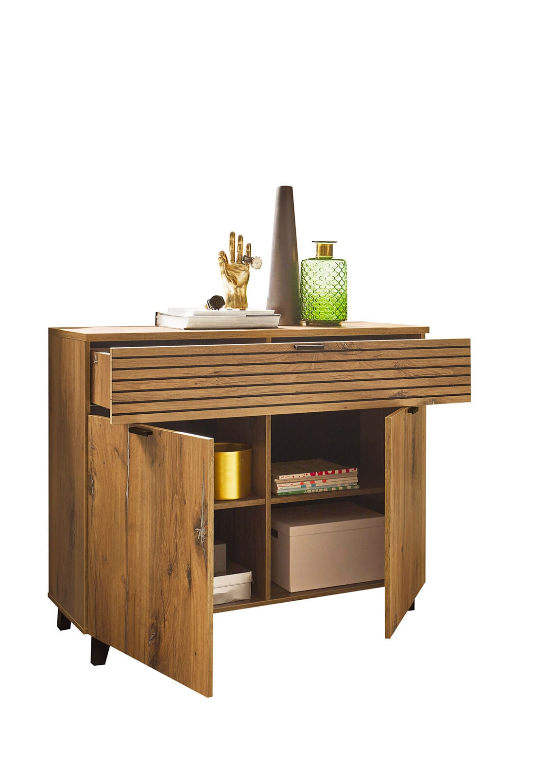 Kommode Trattino 111,3x90,6x40cm Flagstaff Oak hell