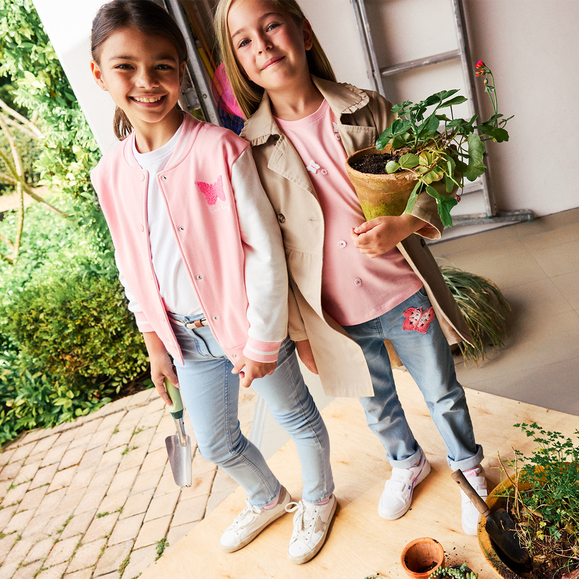 Topolino Mädchen Trenchcoat mit Bindegürtel beige