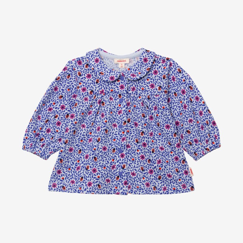 T-shirt bébé fille micro fleurs pressions beige Catimini Beige