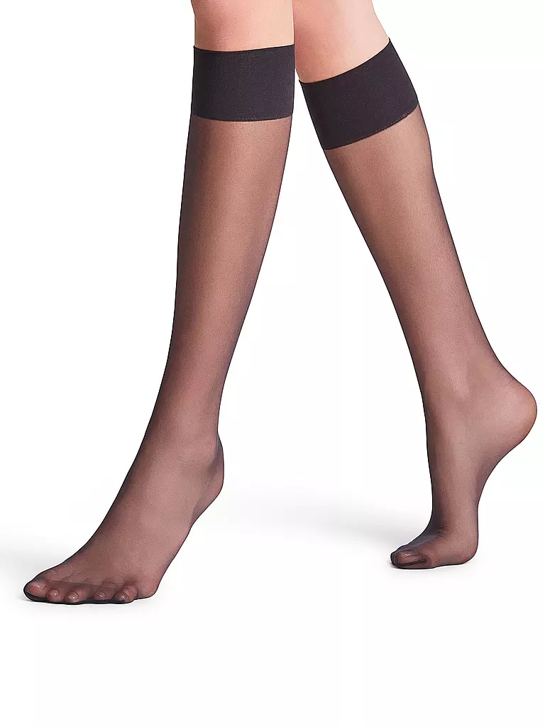 FALKE Kniestrümpfe PURE MATT 20 Den black schwarz