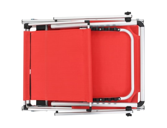 VIDAXL - Bain de soleil Lot de 2 chaises longues pliables avec auvent aluminium et t...