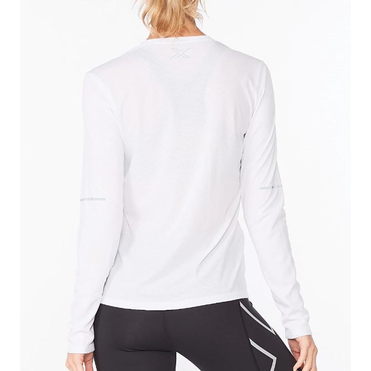 2XU Aero L/S Women White/Silver Reflective