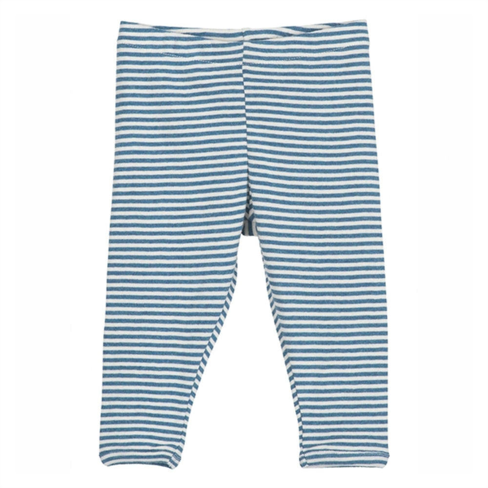 Sky/Offwhite Baby Stripe Rib Leggings - Serendipity