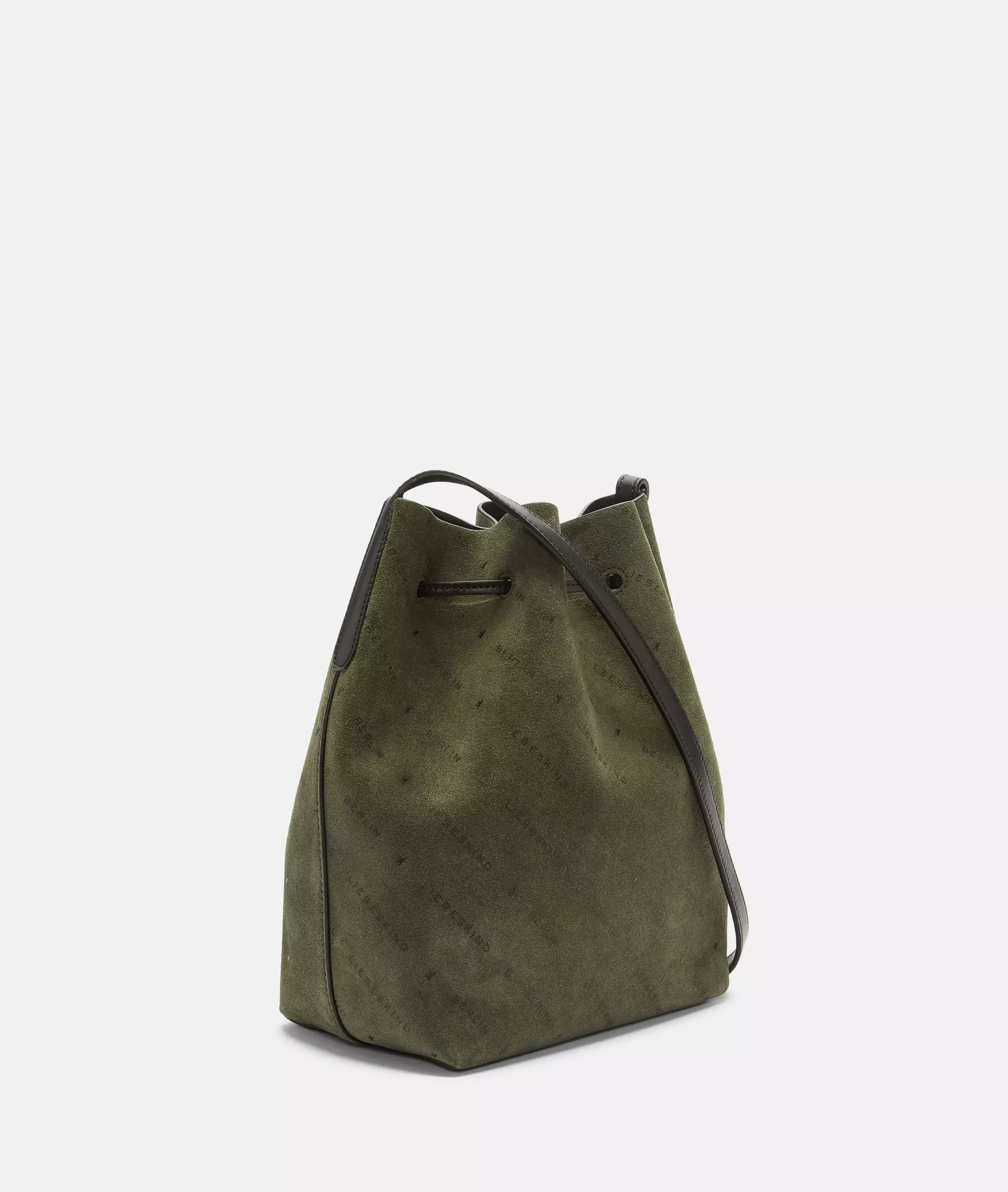 Monogram Bucketbag M Suede shoulder bag with Liebeskind Berlin lettering