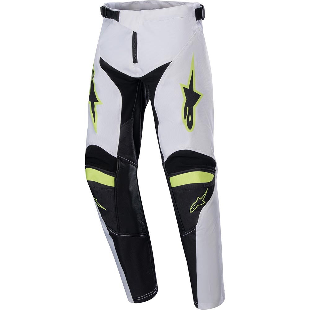 Alpinestars - Pantalon enfant Youth Racer Lucent Blanc / Noir / Jaune fluo