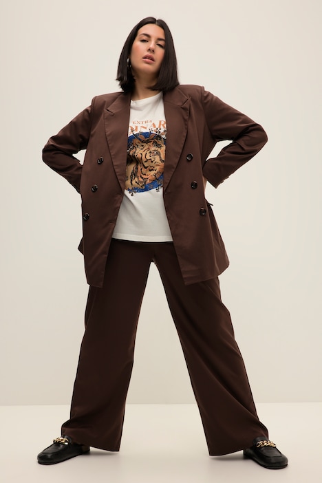 Blazer, Straight Fit, doppelreihig, Revers, Langarm