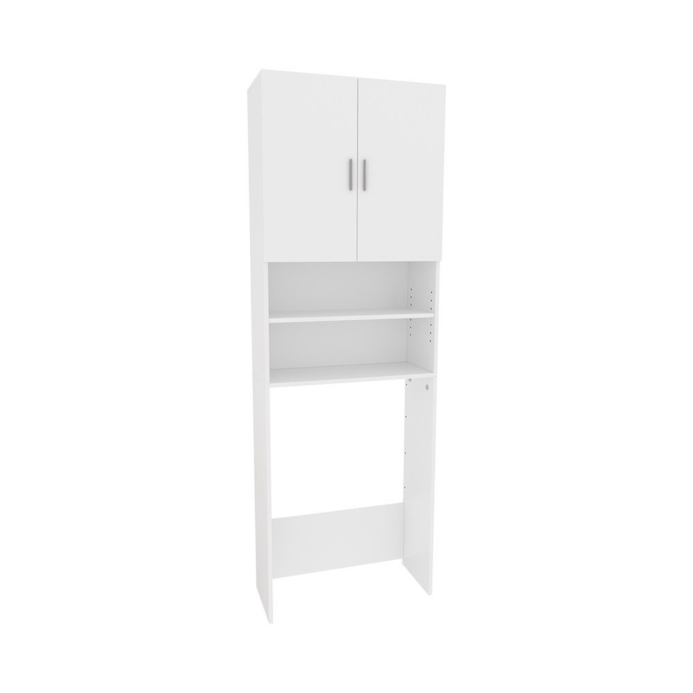 Vicco Waschmaschinenschrank Martha Weiß, 64 x 190 cm, Badregal, Hochschrank