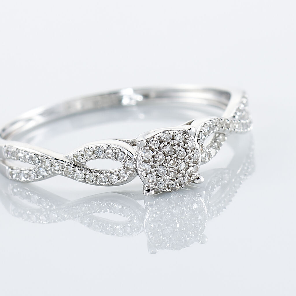 Bague Roseline Or Blanc Diamant