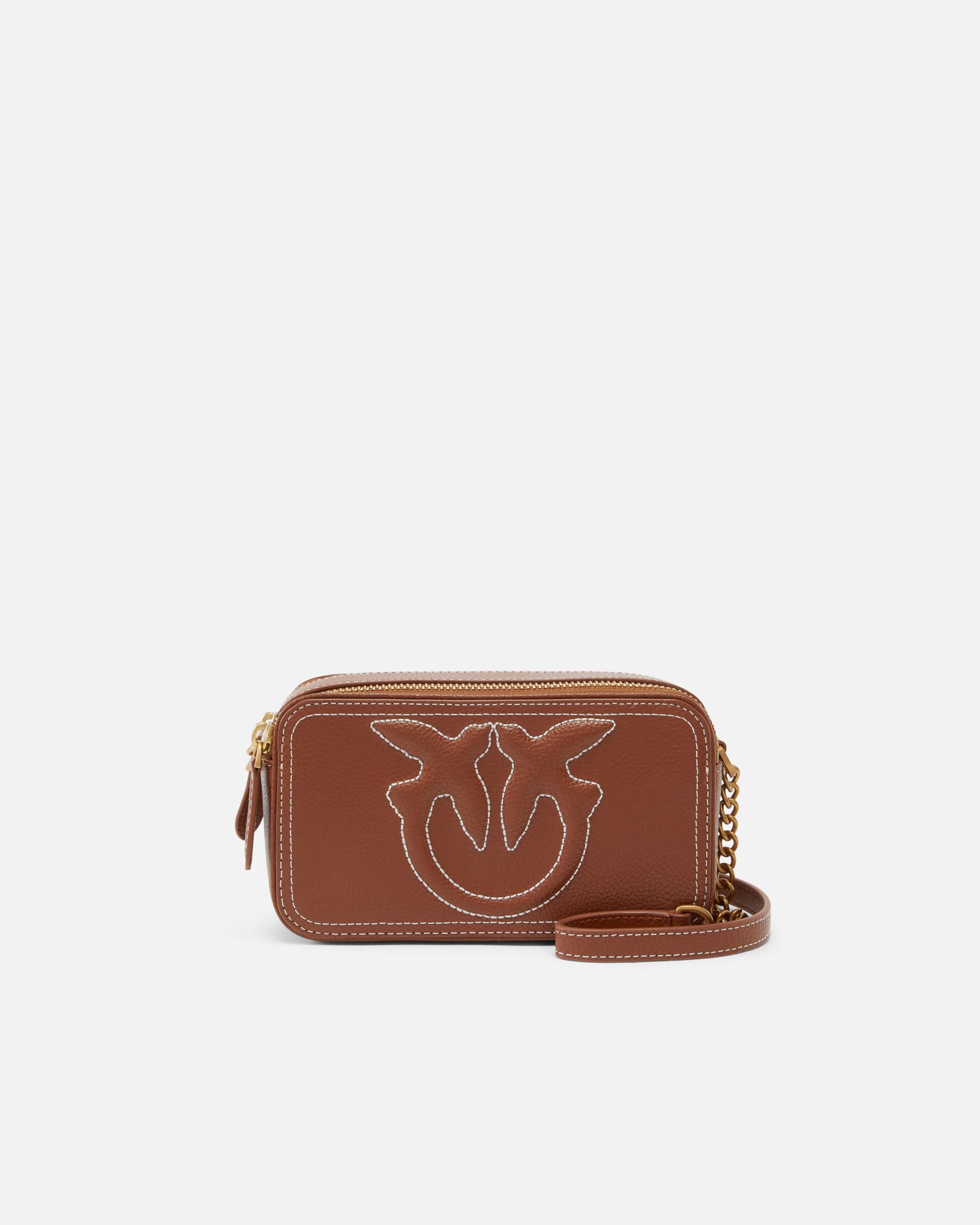 Petit sac à bandoulière avec logo love birds en relief | Marron