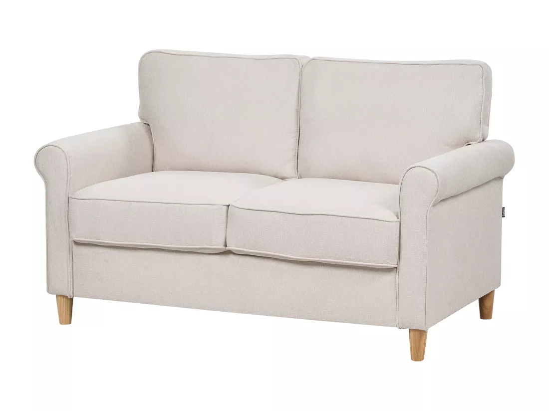 Canapé 2 places en tissu beige clair RONNEBY