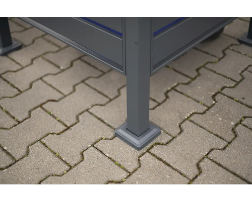 WESTMANN Planum opbergbox met 4 bakken, 330 x 90 x 120 cm, antraciet