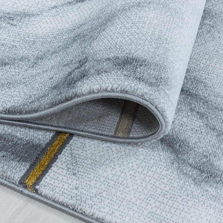 Modern vloerkleed - Marble Box Grijs/Goud | Topper