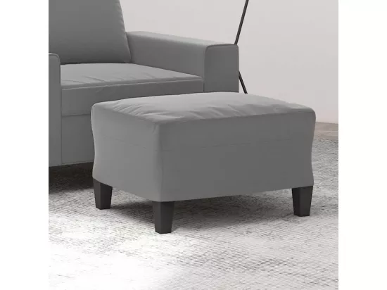 Repose-pied Gris foncé 60x50x41 cm Tissu microfibre