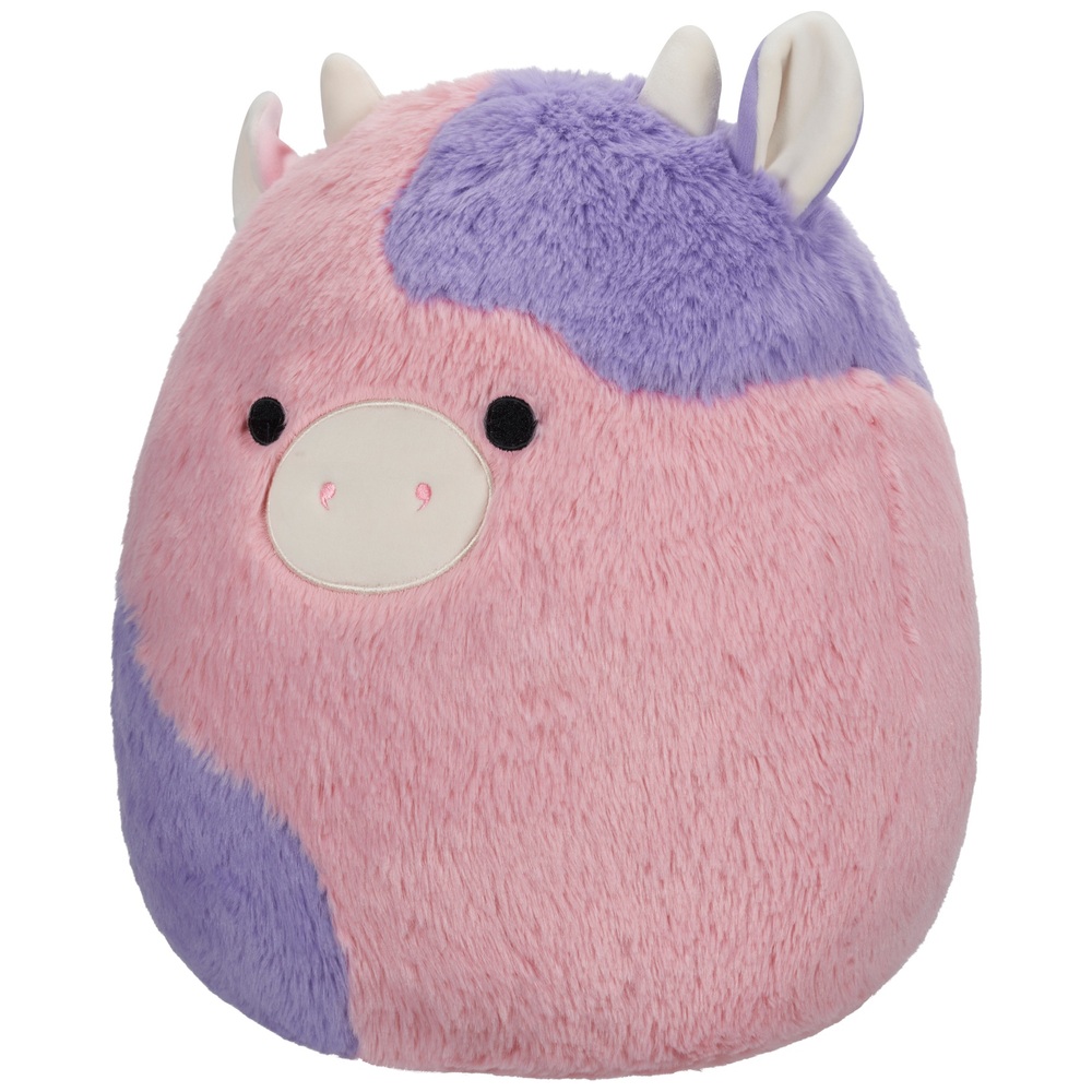 Original Squishmallows 30cm Fuzz-A-Mallows Patty die Kuh Plüschtier