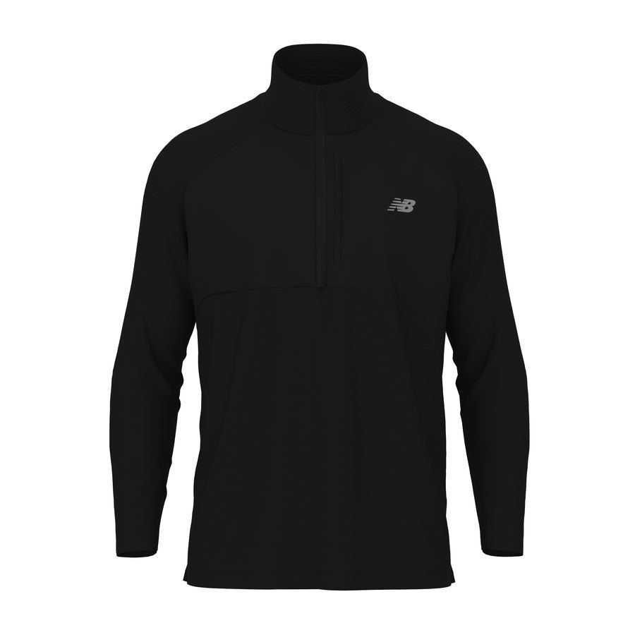 New Balance Haut Running Athletics Heat Grid Half Zip - Noir