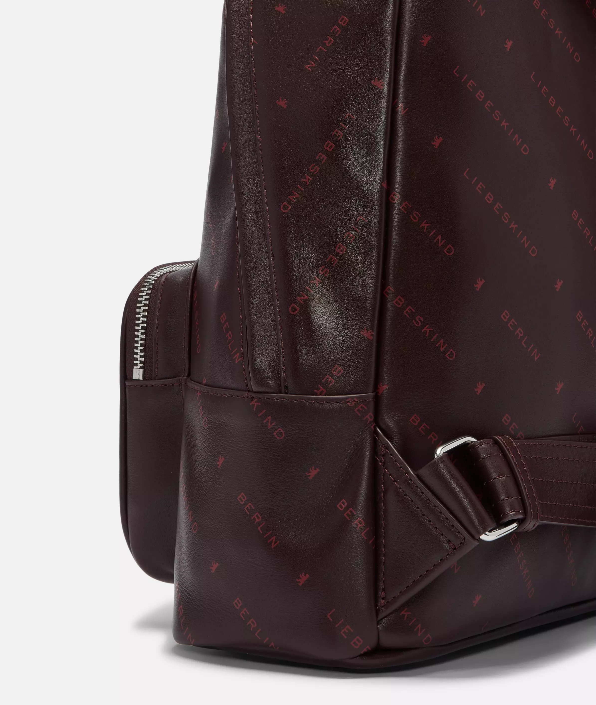 Monogram backpack M Nappa leather backpack with Liebeskind Berlin lettering