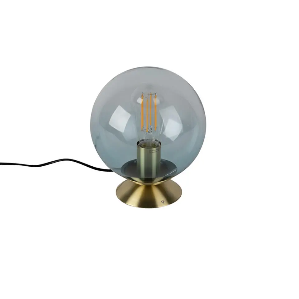 Qazqa tafellampen pallon turquoise e27