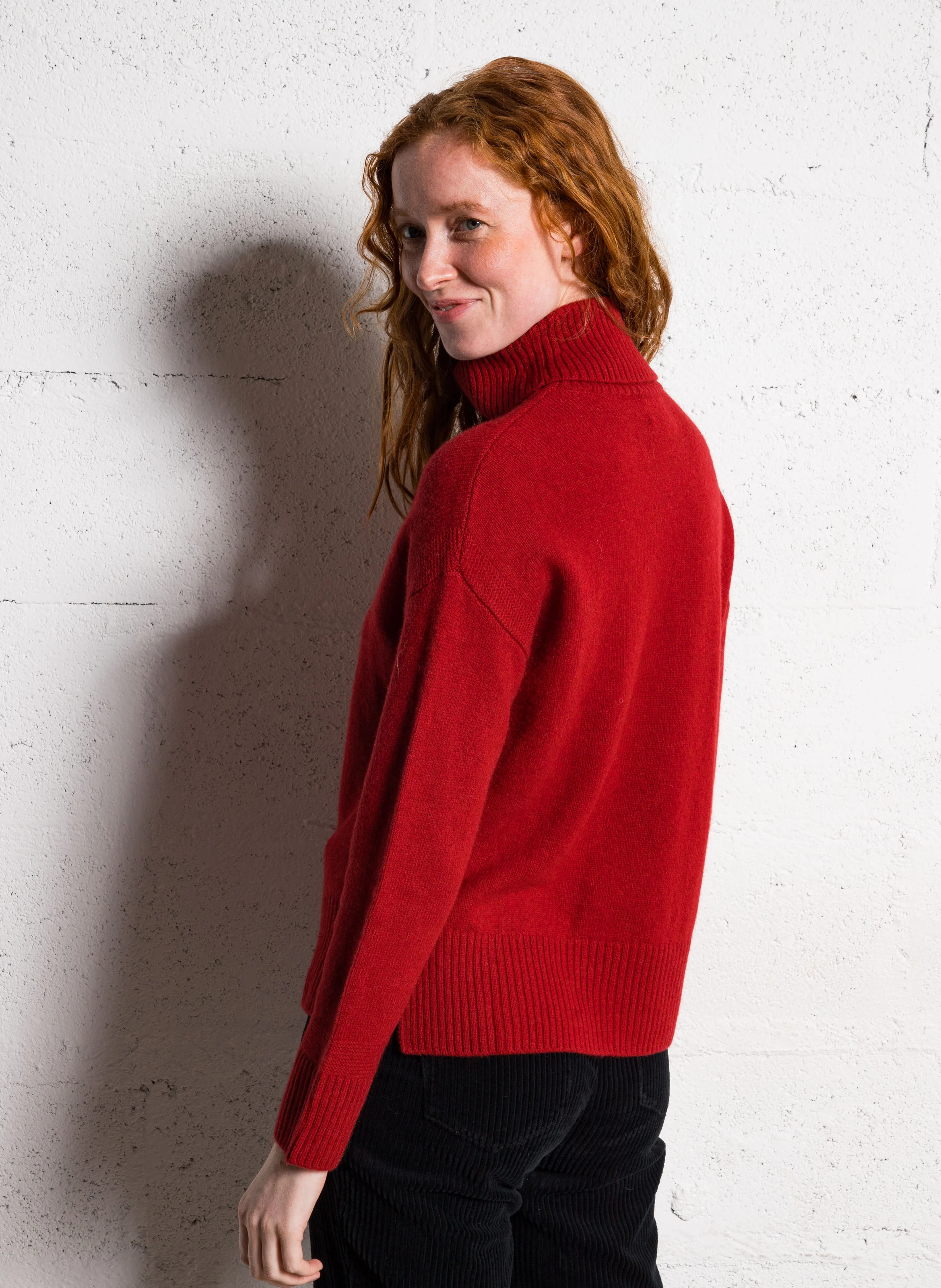 CARLOS - Pull col roulé en laine | Marron