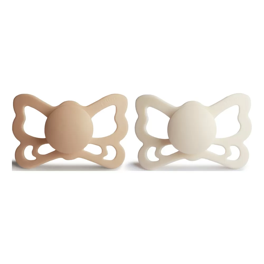 FRIGG Butterfly Anatomisk Silikone Silky Satin/Cream str. 2 - 2 stk.