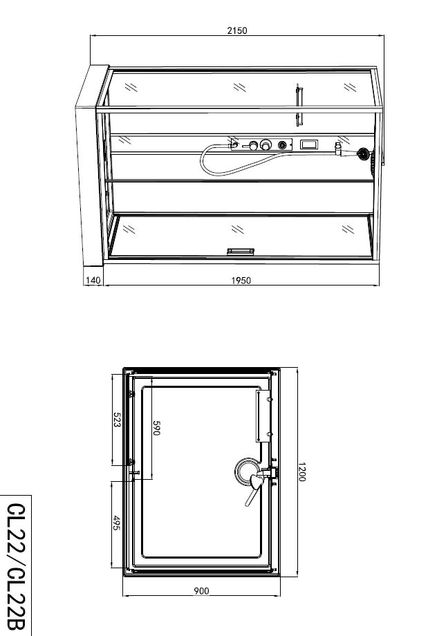 Badstuber Boston complete douchecabine 120x90x215cm chroom