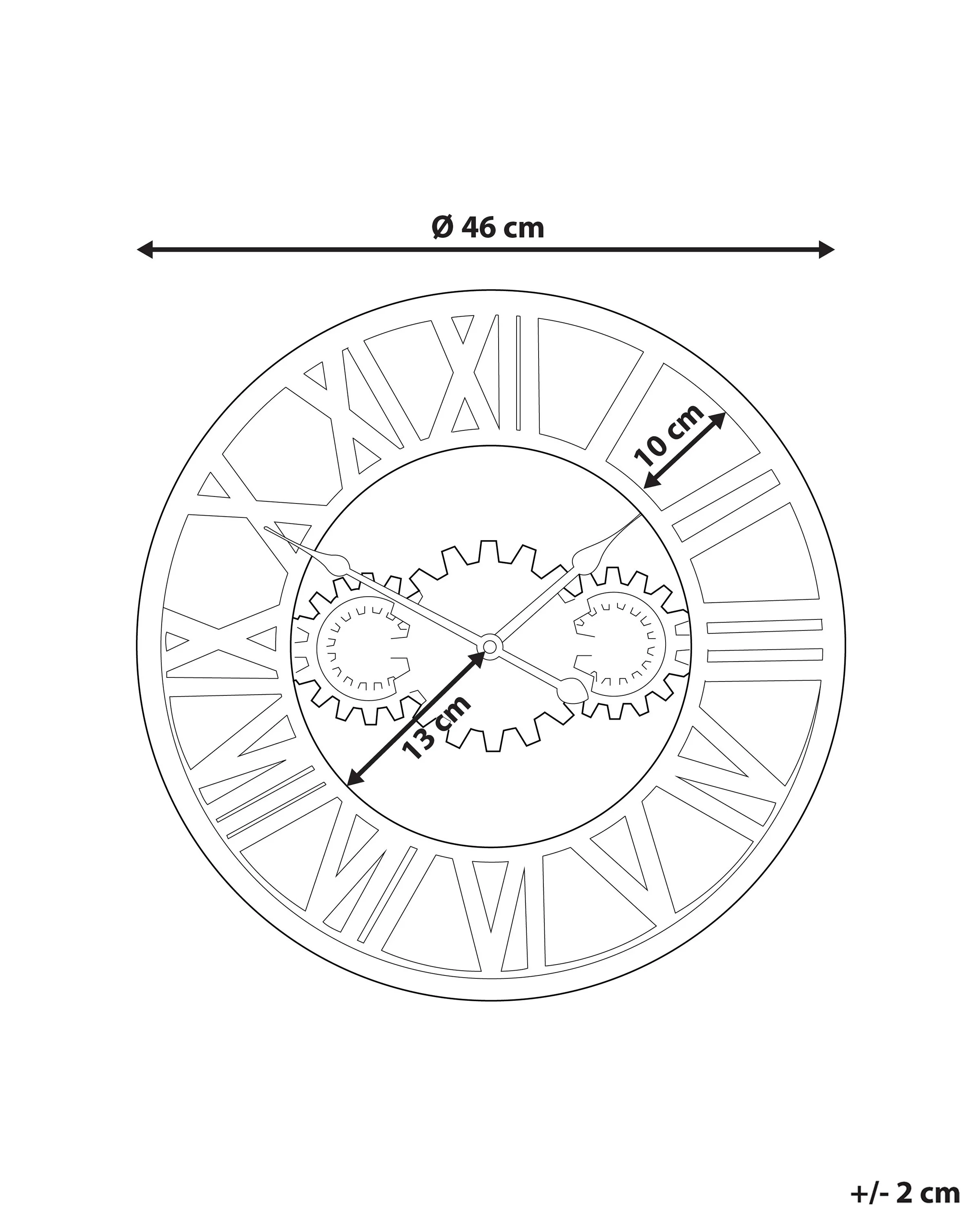 Wandklok SEON 46 cm Metaal Zilver
