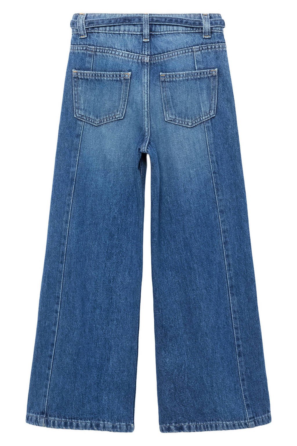 Mango Kids wide leg jeans medium blue denim