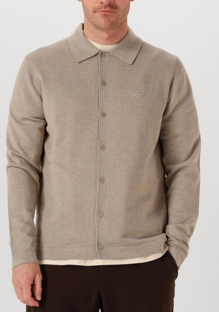 beige filling pieces trui knit dress shirt