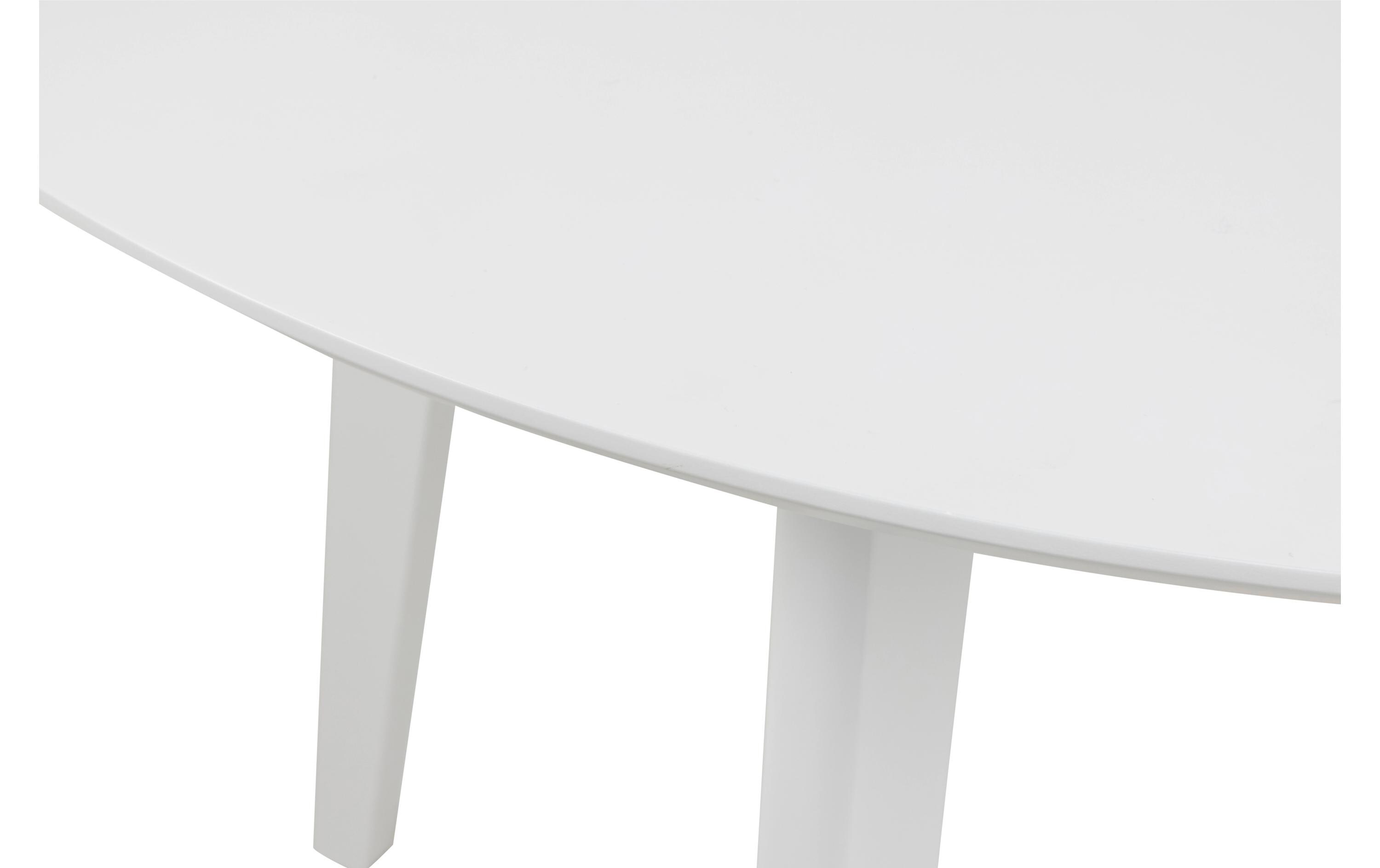 Tisch Roxby Ø 105 x 76 cm, Weiss<br>Esstisch