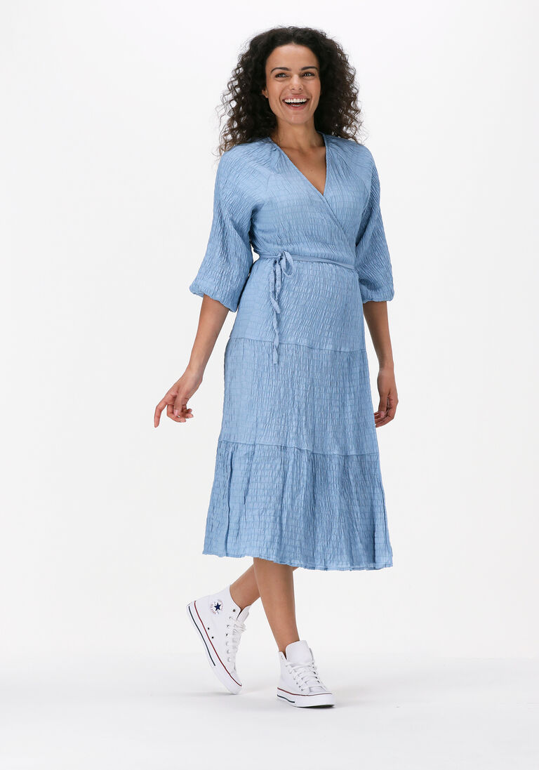 FREEBIRD blauwe freebird midi jurk danoek