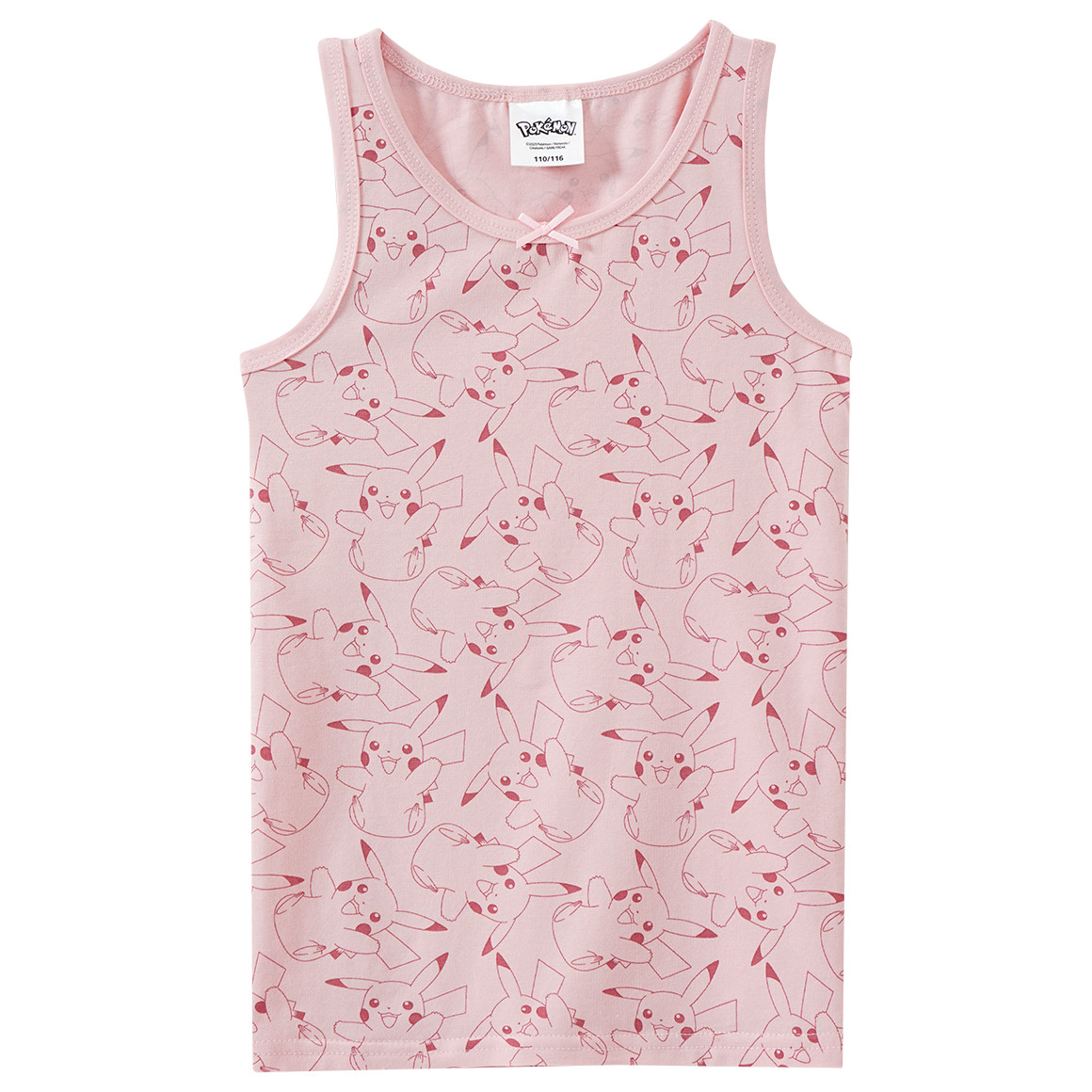 Topolino 2 Pokémon Unterhemden mit Prints beige / rosa