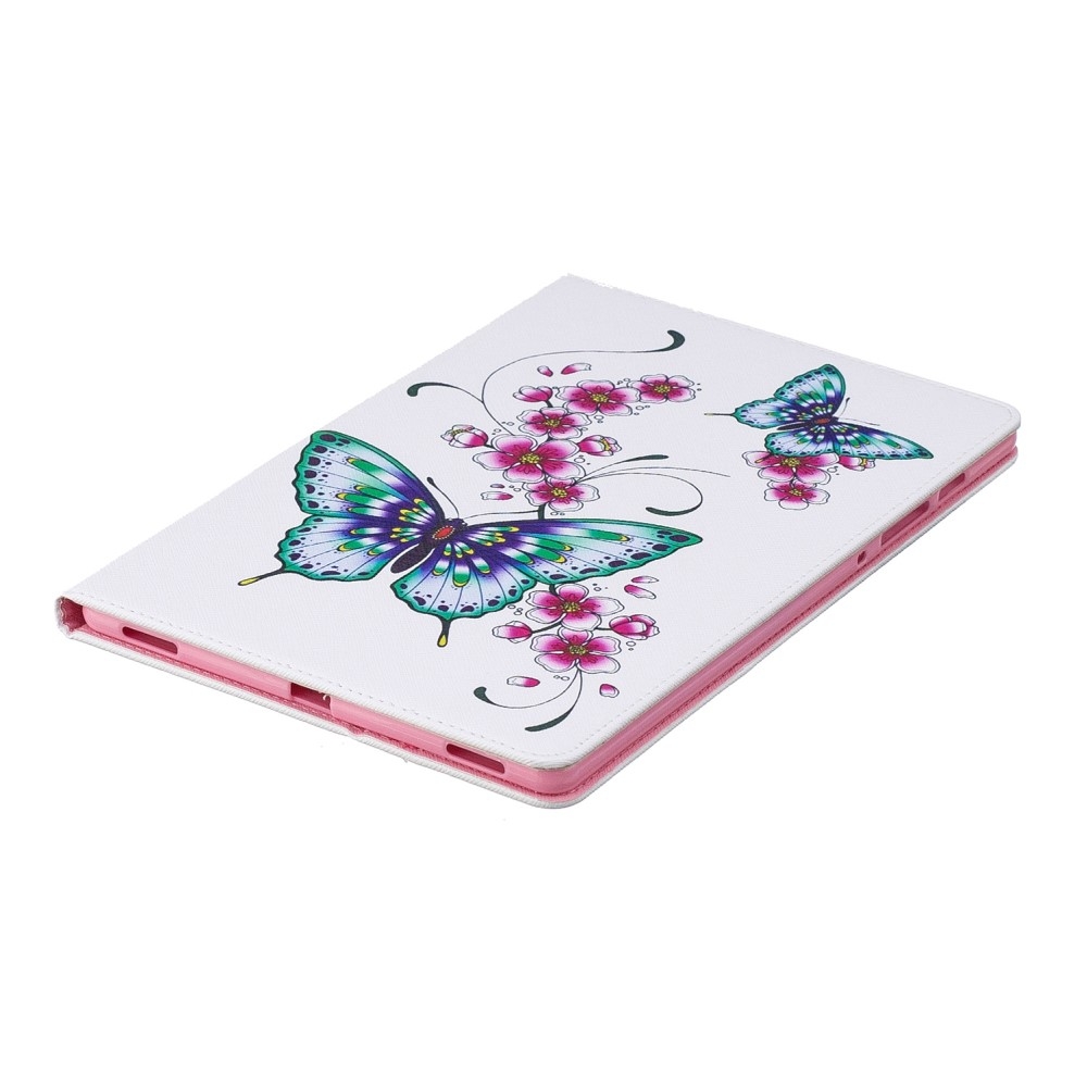 Samsung Galaxy Tab S6 Leder Tasche mit Kartenfächern - Schmetterlinge