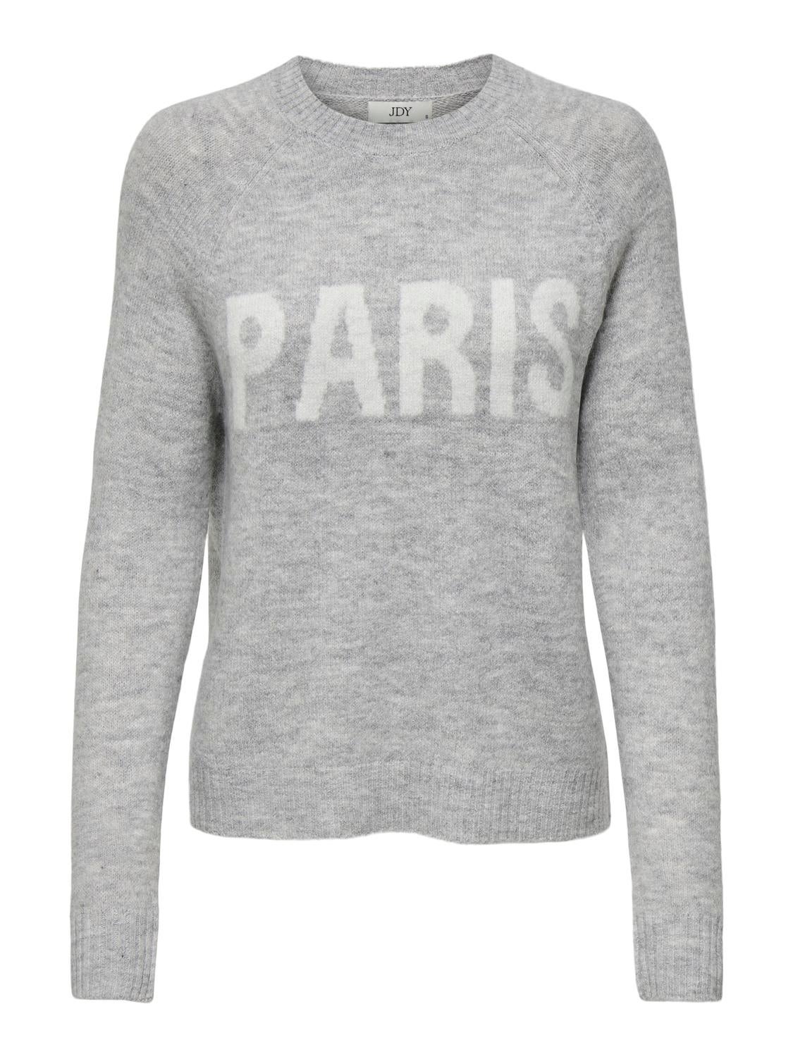 JDYCITY Strickpullover Light Grey Melange