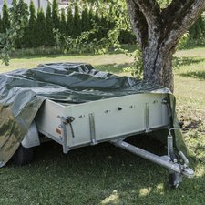 Bâche toile avec oeillets, 3 x 4 m, 150 g, vert