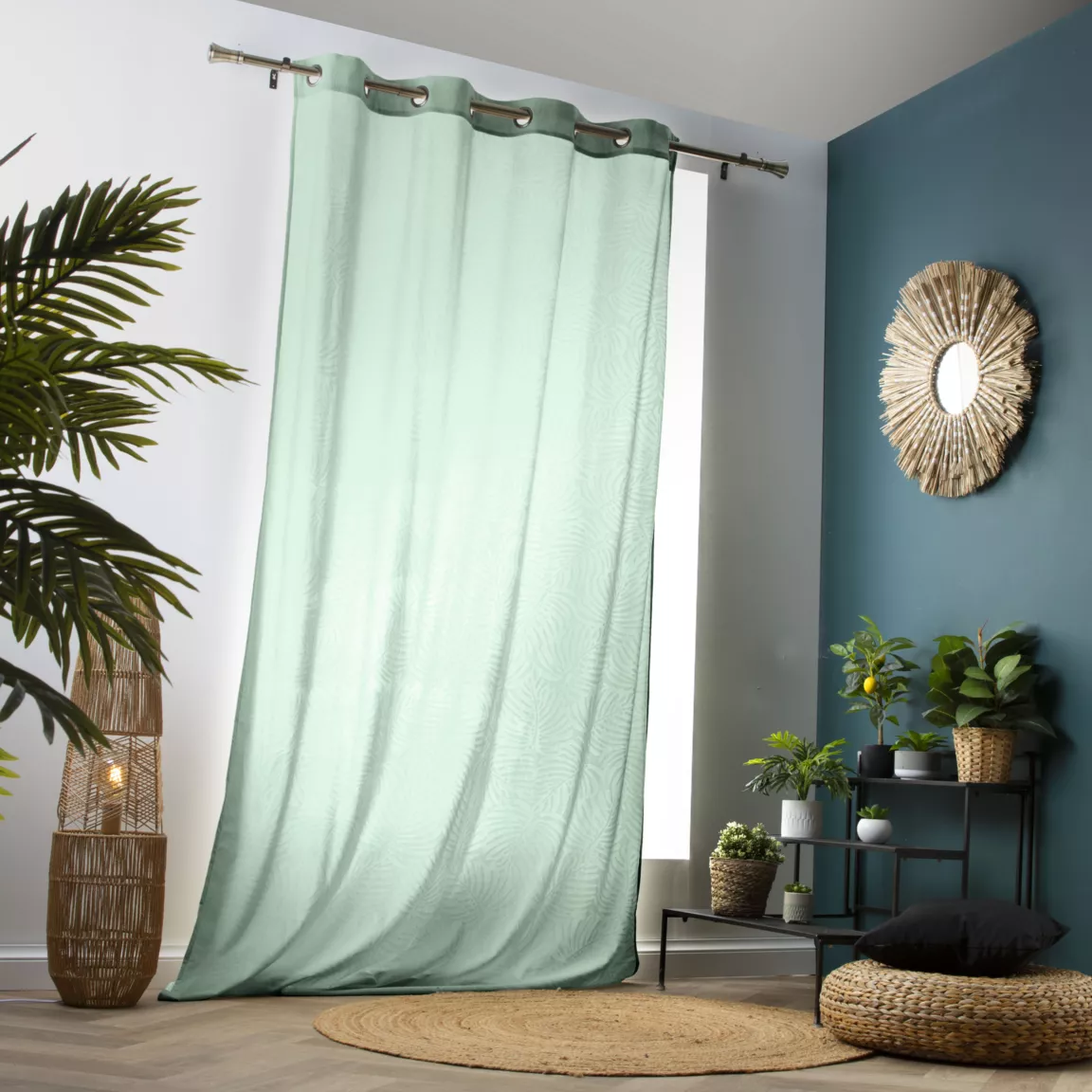 Rideau obscurcissant velours (140 x 240 cm) Fern Vert sauge