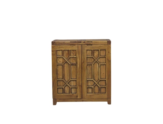 BOIS ET CHIFFONS CONCEPT - Bar pliant arabesque bois exotique - acacia punjab