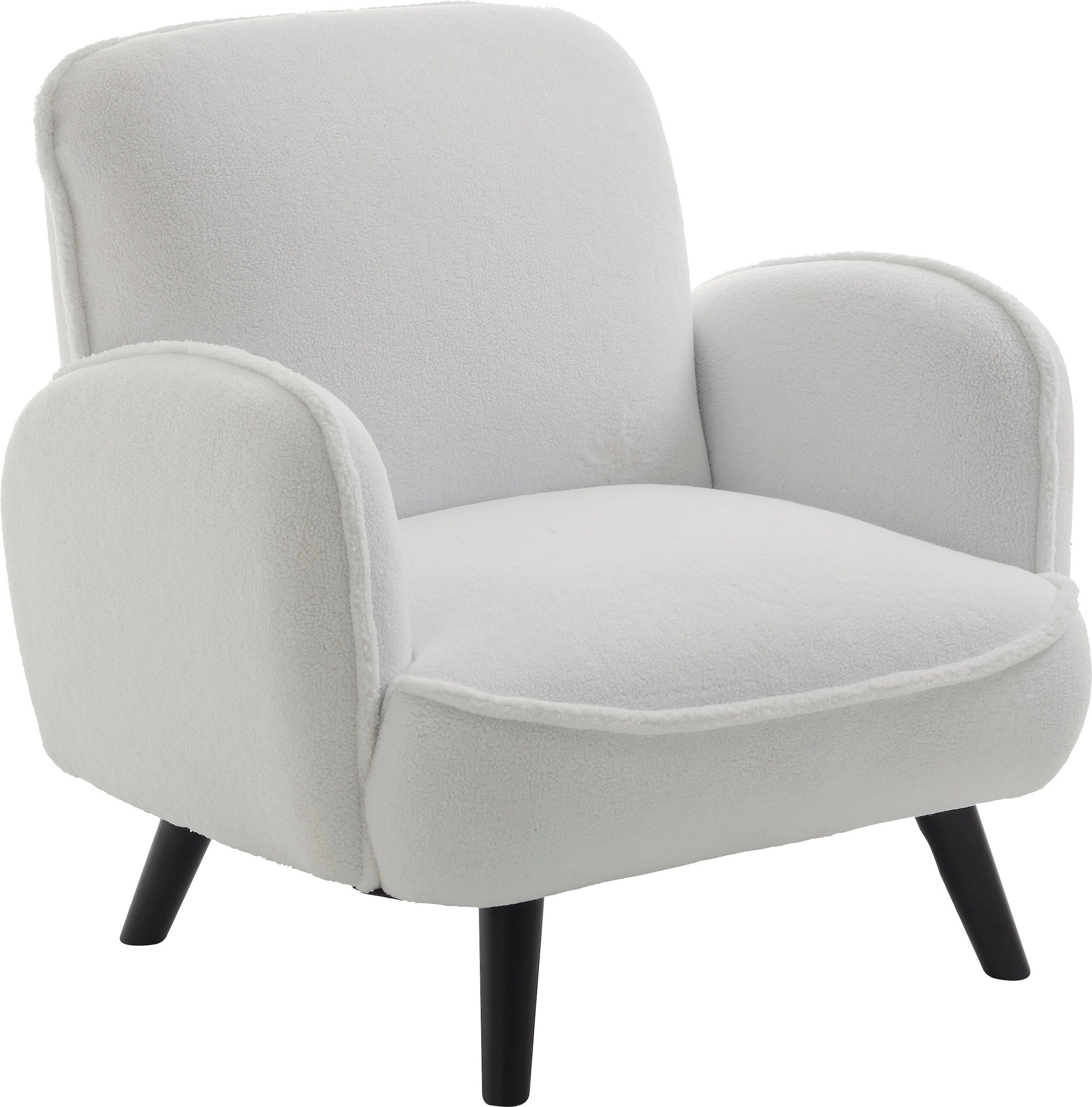 ATLANTIC home collection Sessel »Ben« mit Wellenunterfederung, Massivholzfüsse, frei im Raum stellbar