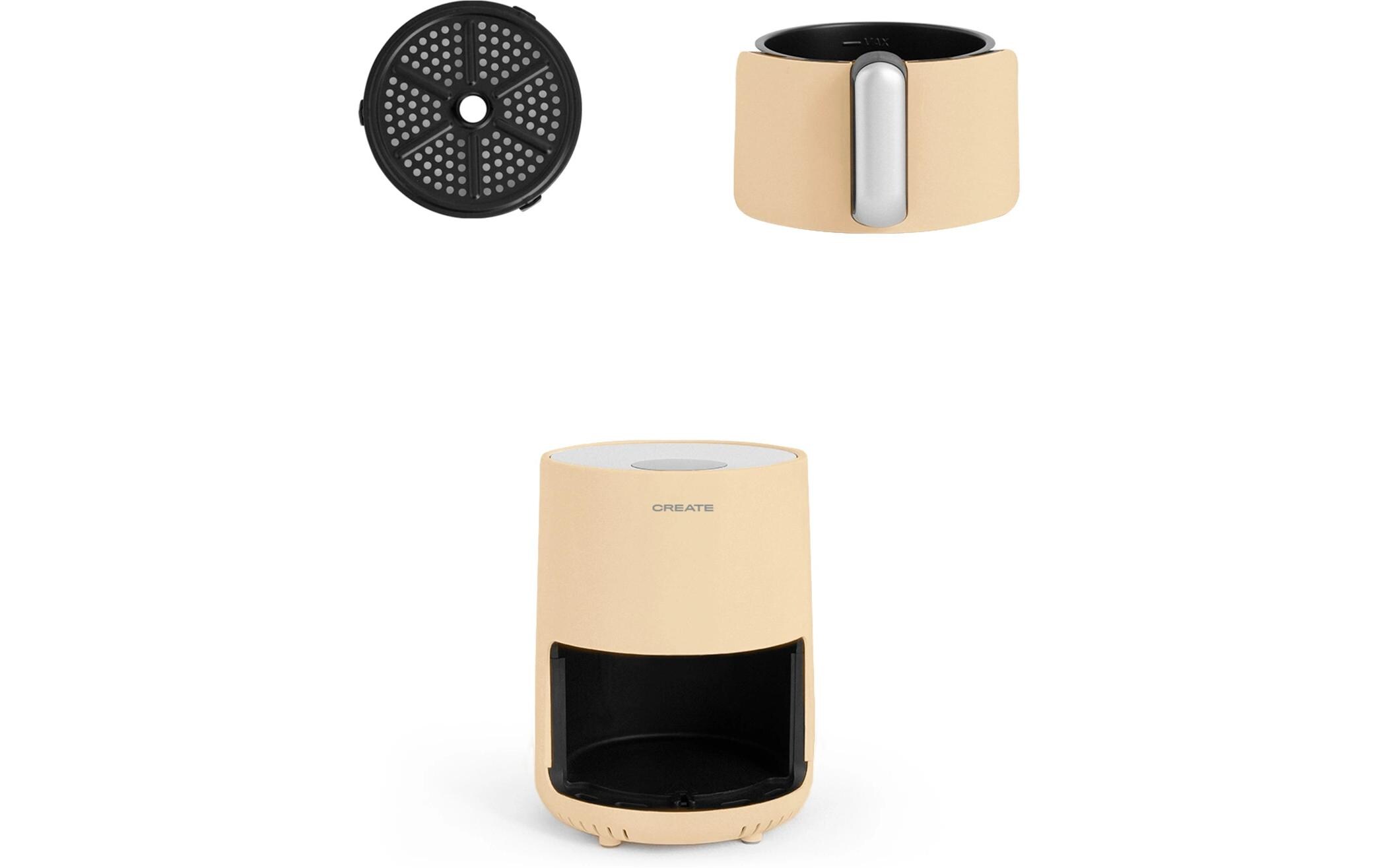 Heissluft-Fritteuse Air Fryer Sand 1.5 lKompakter Air Fryer für fettarmes Frittieren und Backen