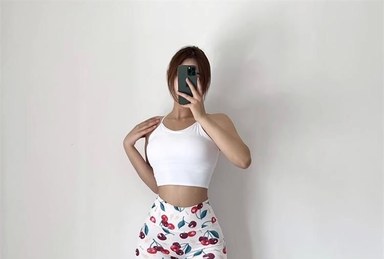 JVL - Yogashorts met voedselprint