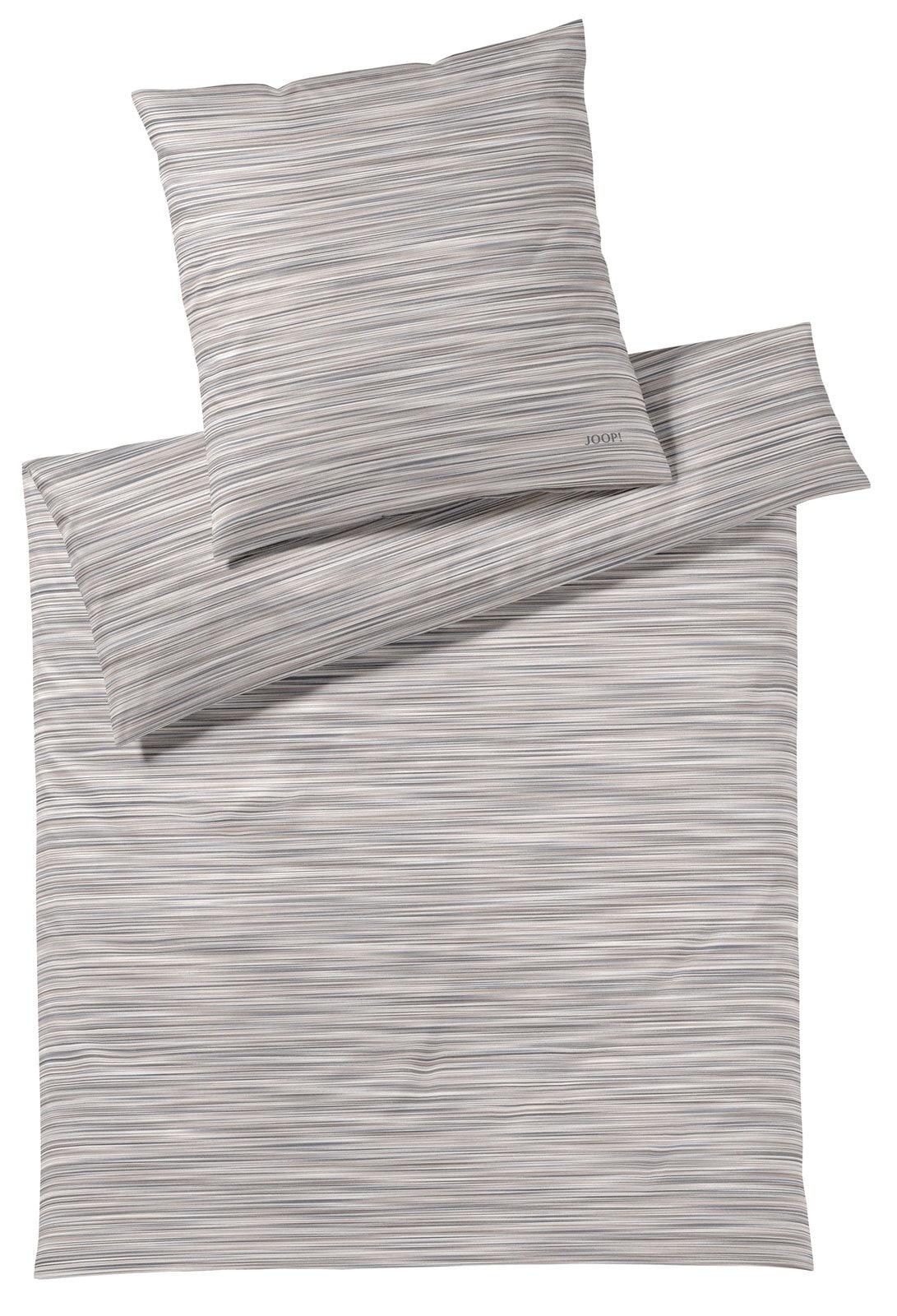 JOOP! Mako-Satin-Bettwäsche VIVID 135 x 200 cm beige/grau