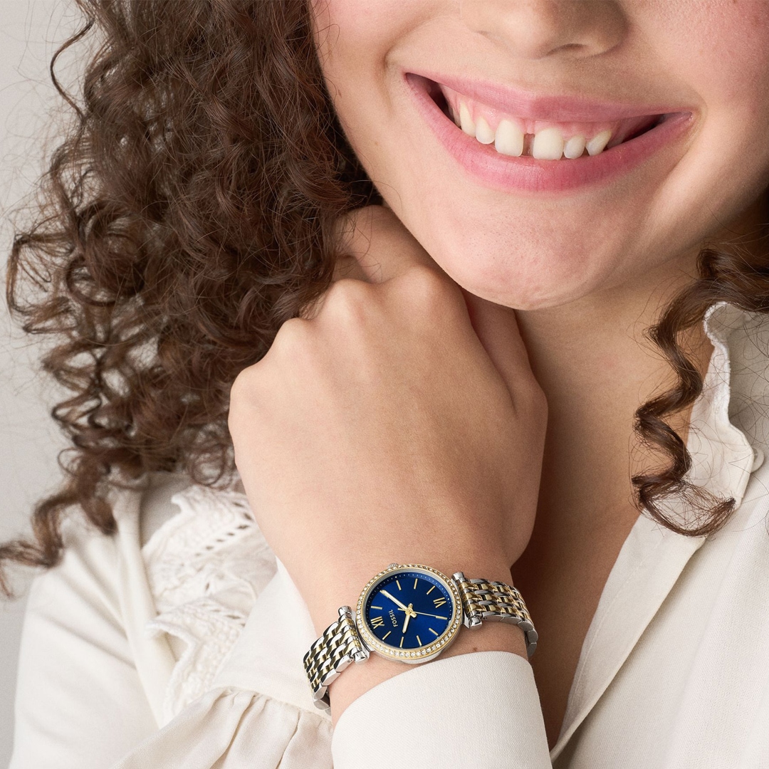 Fossil Carlie Mini Bicolor / Blau