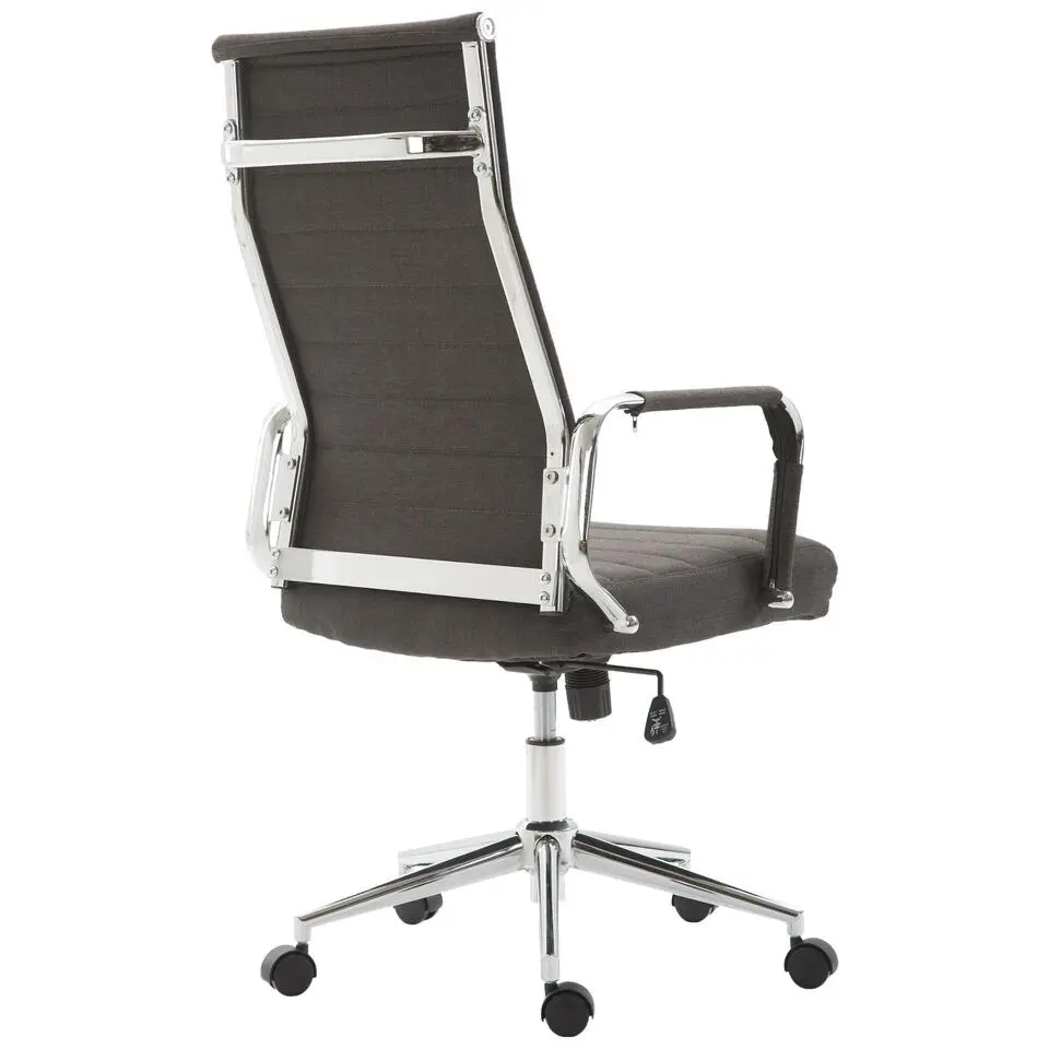 CLP Bureaustoel Kolumbus chroom Frame - Stof - donkergrijs