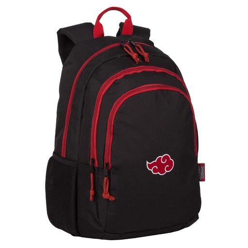 Mochila escolar Naruto Cloud com dois compartimentos + carrinho para brinquedos com 4 rodas giratórias 360°