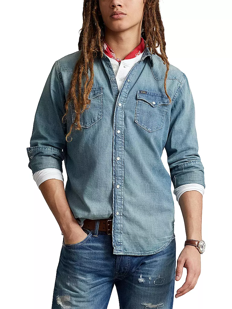 POLO RALPH LAUREN Jeanshemd  blau