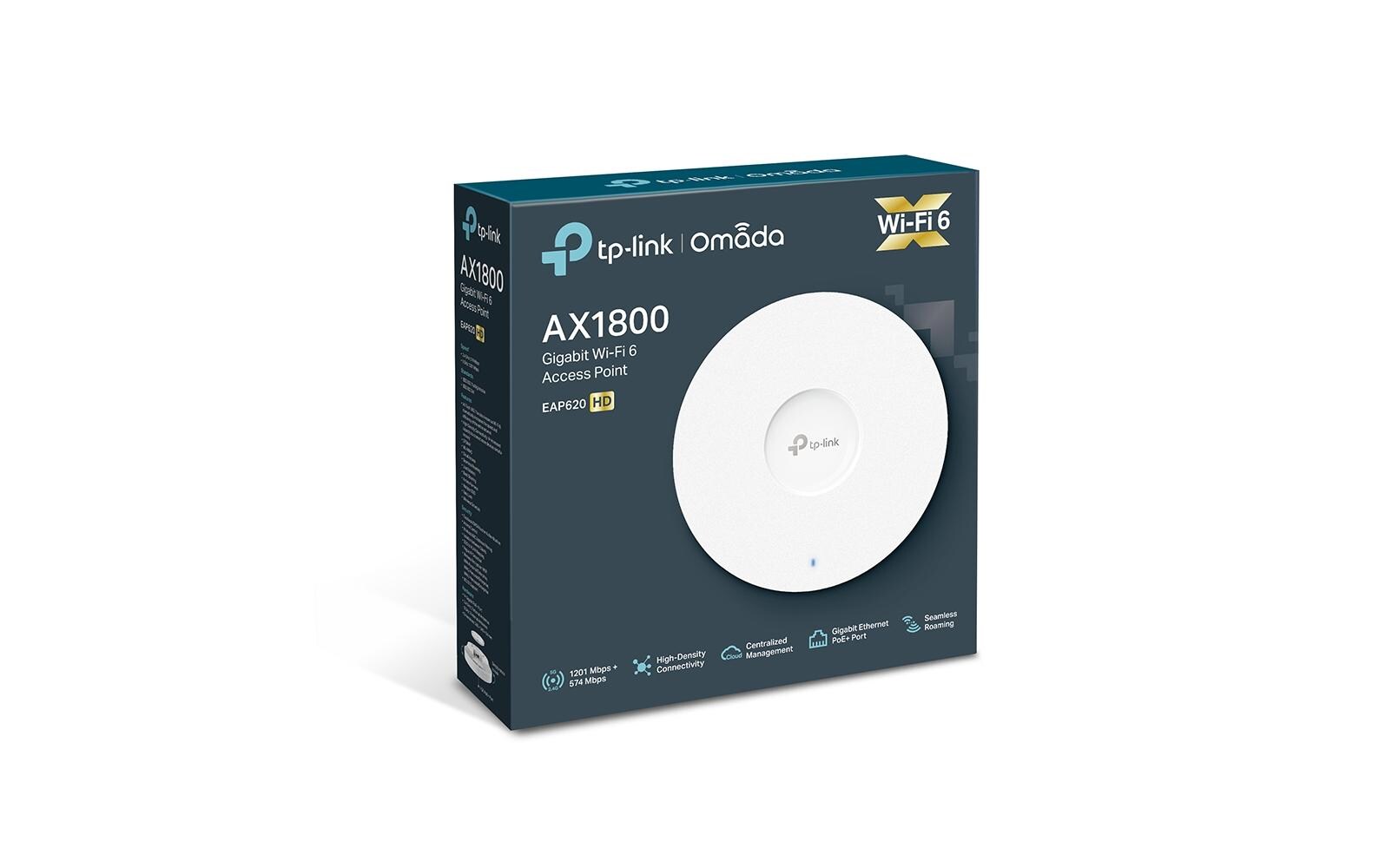 Access Point EAP620 HD Wi-Fi 6<br>AX1800-Wi-Fi 6-Dualband-Accesspoint zur Deckenmontage